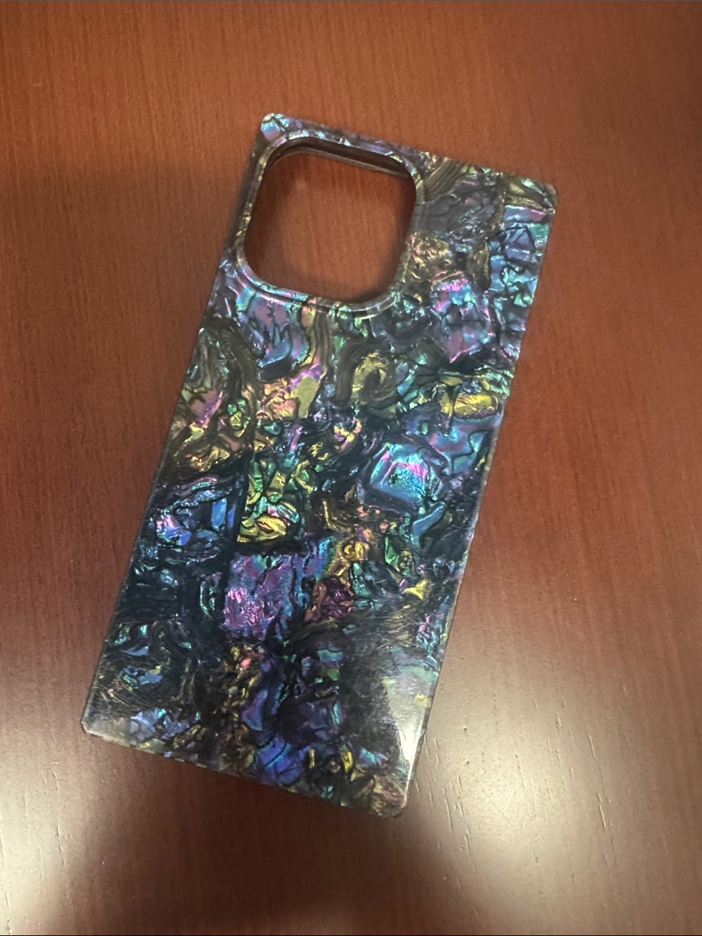 Iridescent Abalone Pattern Phone Case‎ - Black Multicolor